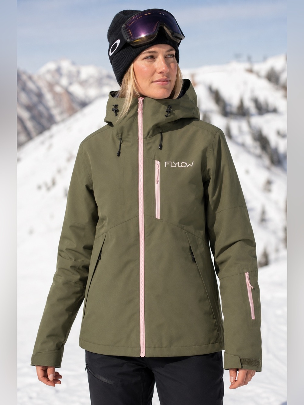 Flylow Lucy Jacket Size XS Outdoors Ski Snow Green Pink